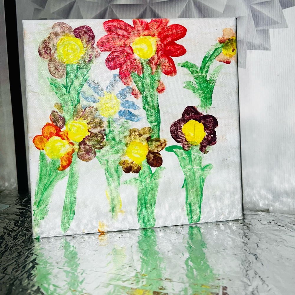 Hand painted beautiful Canvas 💐 flowers!! For home, office,